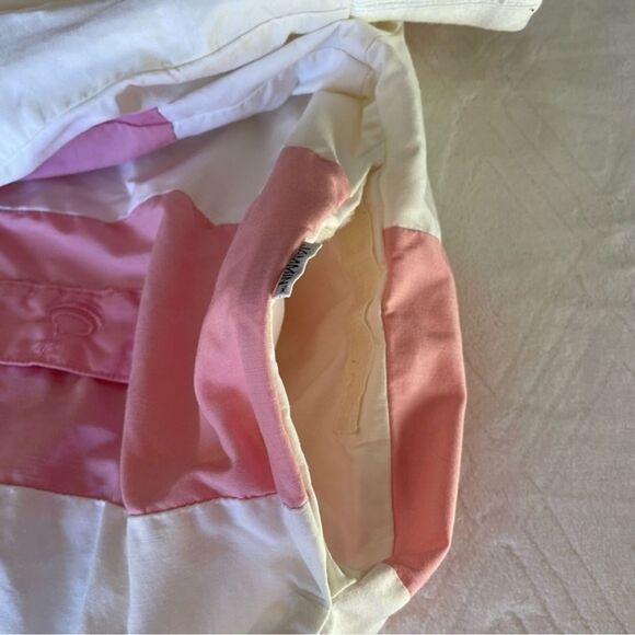 VTG Jammin Y2K Large Maui Logo Windbreaker Striped Pullover Retro Preppy Jacket - Picture 8 of 11